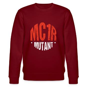 MC1R Mutant Rothaarig Rote Haare - Stanley/Stella Unisex Bio-Sweatshirt CHANGER  - Burgunderrot - Vorne - Nik (191cm) & Marisol (170cm)
