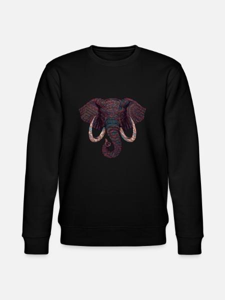 Elephant Head Kids Elephant - Stanley/Stella CHANGER Unisex Organic Sweatshirt - black
