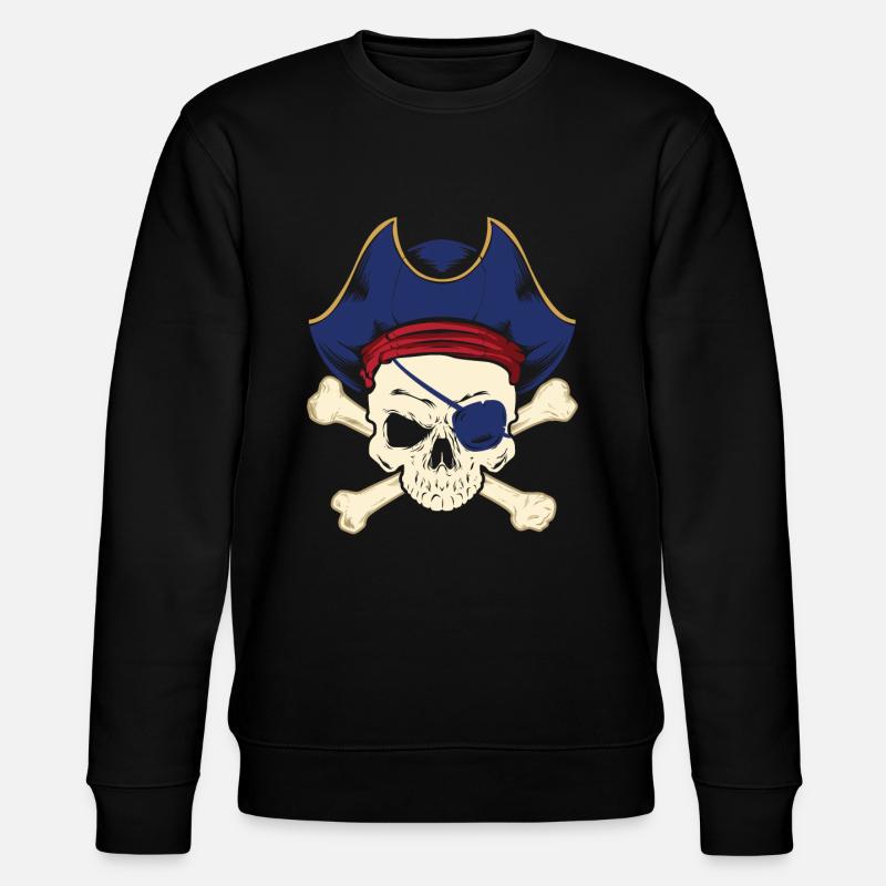 Pirate eye patch pirate - Sweat bio CHANGER Stanley/Stella Unisexe - noir