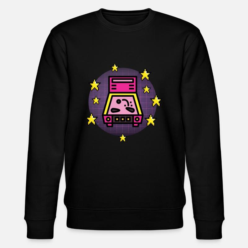 Pinball Machine Arcade Retro - Stanley/Stella Unisex Bio-Sweatshirt CHANGER  - Schwarz