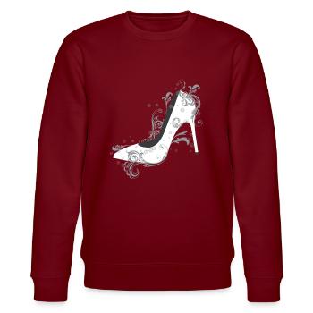 Fashion High Heels Mode - Stanley/Stella Unisex Bio-Sweatshirt CHANGER  - Burgunderrot - Vorne - Nik (191cm) & Marisol (170cm)