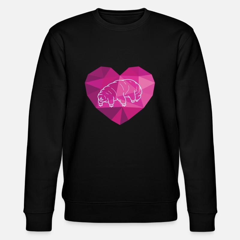 Bärtierchen Herz - Stanley/Stella Unisex Bio-Sweatshirt CHANGER  - Schwarz
