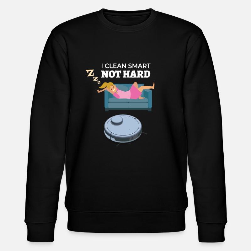 I Clean Smart Saugroboter Saugerroboter - Stanley/Stella Unisex Bio-Sweatshirt CHANGER  - Schwarz