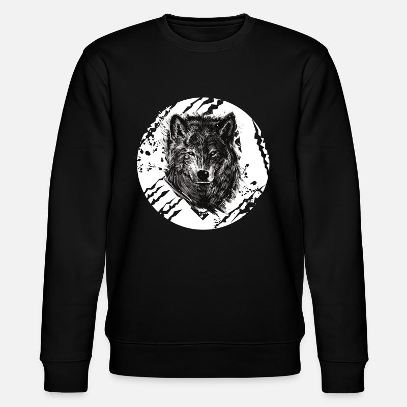 Wolf - Stanley/Stella CHANGER Unisex Organic Sweatshirt - black