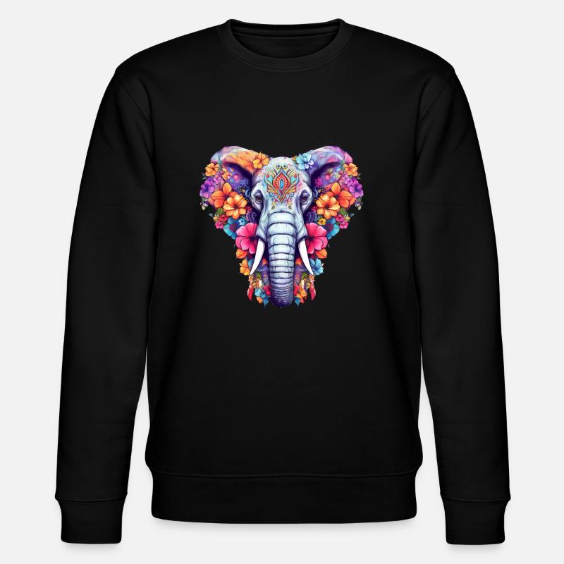 Éléphant - Sweat bio CHANGER Stanley/Stella Unisexe - noir
