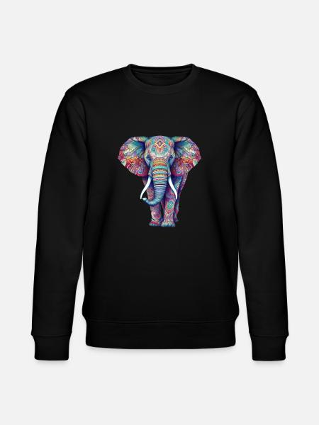 Elefant - Stanley/Stella Unisex Bio-Sweatshirt CHANGER  - Schwarz