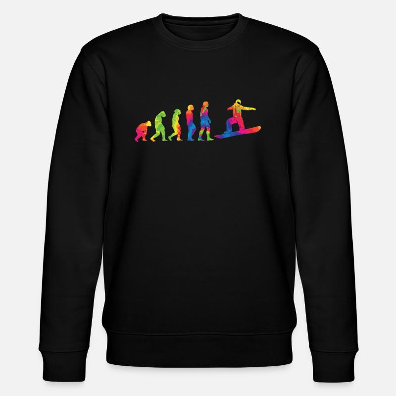 Snowboarden Evolution Snowboarder Snowboard - Stanley/Stella Unisex Bio-Sweatshirt CHANGER  - Schwarz