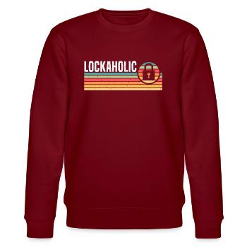 Lockaholic Schlosserei Schloss Picking Schlosser - Stanley/Stella Unisex Bio-Sweatshirt CHANGER  - Burgunderrot - Vorne - Nik (191cm) & Marisol (170cm)
