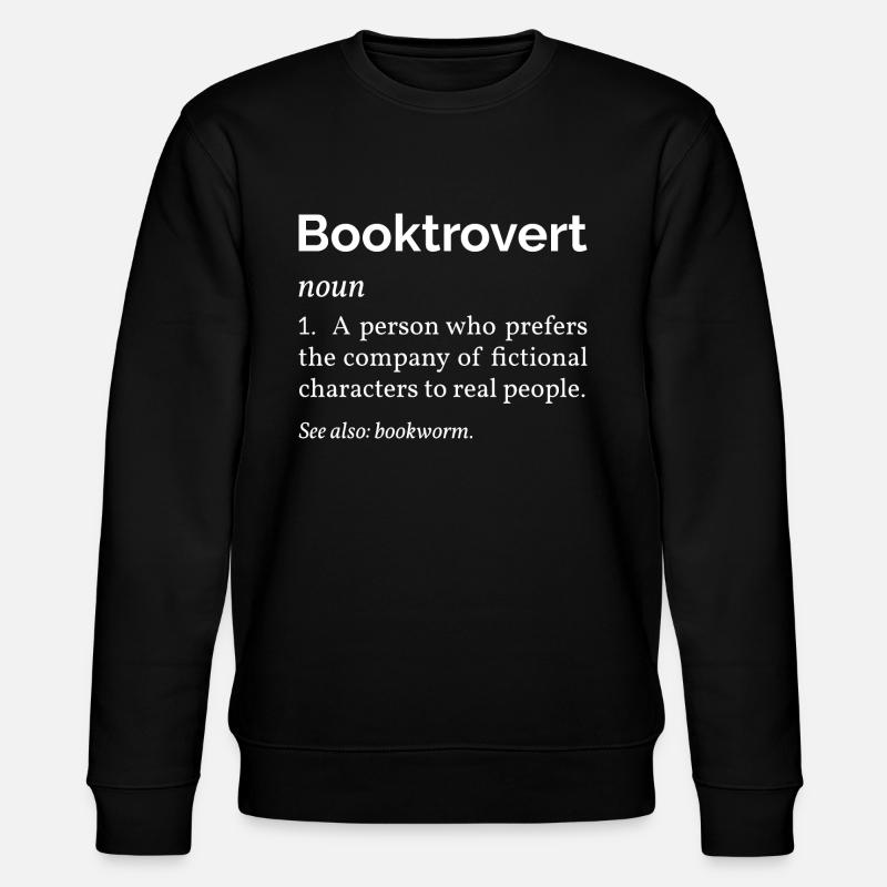 Booktrovert Definition I - Book Lover - Stanley/Stella Unisex Bio-Sweatshirt CHANGER  - Schwarz