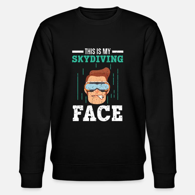 Mein Fallschirmspringer Fallschirmspringer - Stanley/Stella Unisex Bio-Sweatshirt CHANGER  - Schwarz