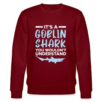 It's A Goblin Shark Thing You Wouldn't Understand - Stanley/Stella CHANGER Unisex Organic Sweatshirt - burgundy - Front - Nik (191cm) & Marisol (170cm)