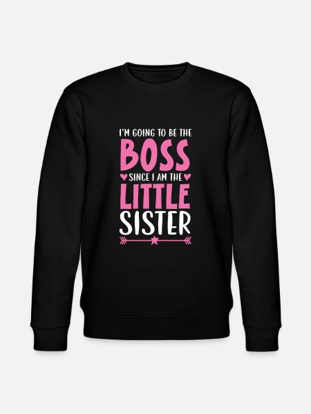 Kommer til at være chefen, da jeg er lillesøster - Stanley/Stella økologisk unisex-sweatshirt CHANGER  - sort