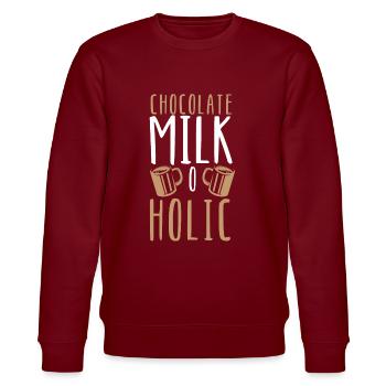 Chocolate Milk O Holic Choco Drink Chocolate - Stanley/Stella CHANGER Unisex Organic Sweatshirt - burgundy - Front - Nik (191cm) & Marisol (170cm)