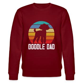 Doodle Dad Goldendoodle Dog Lover Puppy Paw Love - Stanley/Stella CHANGER Unisex Organic Sweatshirt - burgundy - Front - Nik (191cm) & Marisol (170cm)