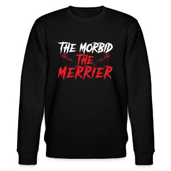 The Morbid The Merrier Nu Goth Okkulte Hexerei - Stanley/Stella Unisex Bio-Sweatshirt CHANGER  - Schwarz - Vorne - Nik (191cm) & Marisol (170cm)