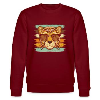 Retro Cheetah sur Zookeeper Wildlife Animal Zoo - Sweat bio CHANGER Stanley/Stella Unisexe - bordeaux - Devant - Nik (191cm) & Marisol (170cm)