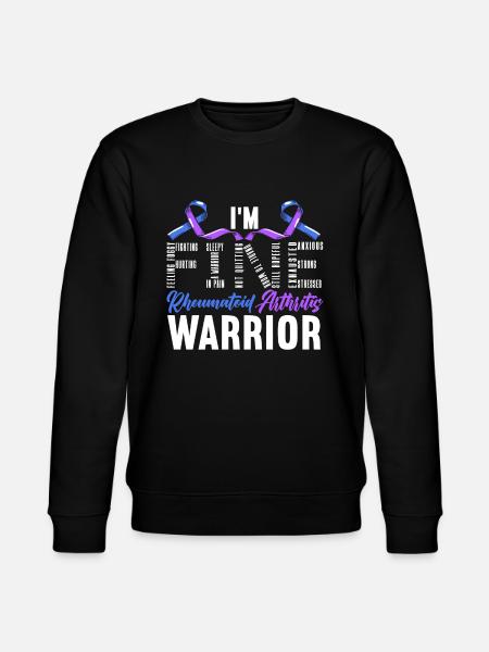 Rheumatoid Arthritis Warrior Autoimmune Disorder - Stanley/Stella CHANGER Unisex Organic Sweatshirt - black