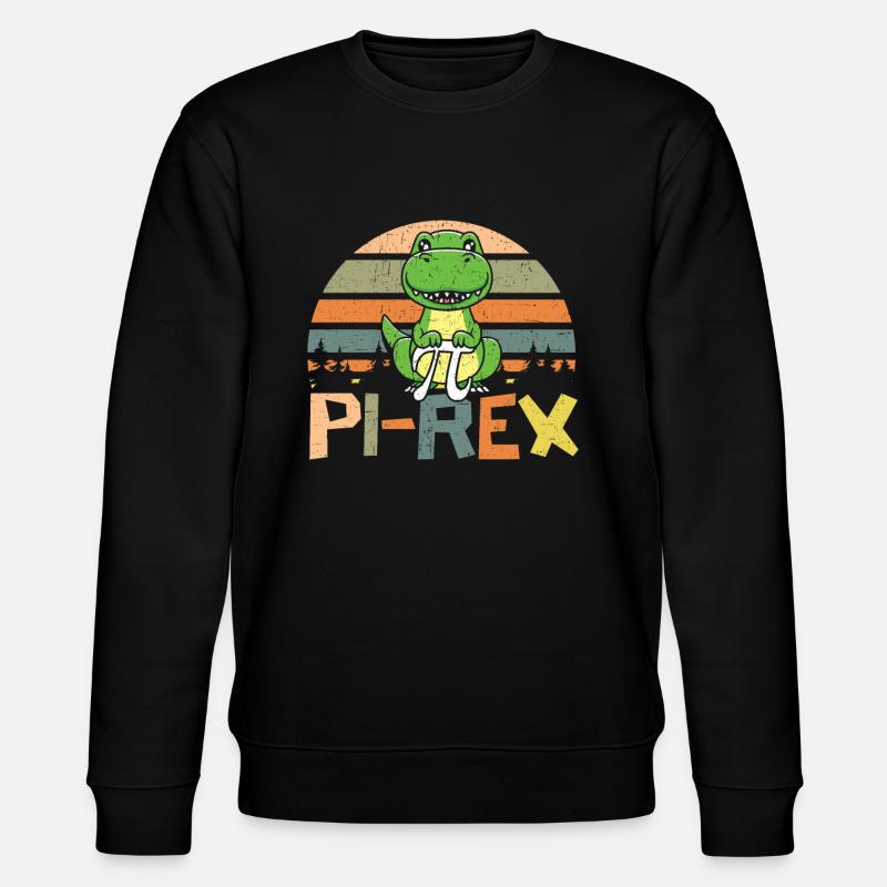 Pi-rex Dinosaur Math Teacher Mathematician Pi Day - Stanley/Stella CHANGER Unisex Organic Sweatshirt - black