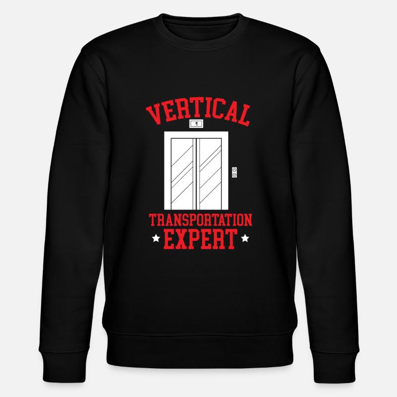 Vertikaler Transportexperte Aufzugsmechaniker - Stanley/Stella Unisex Bio-Sweatshirt CHANGER  - Schwarz