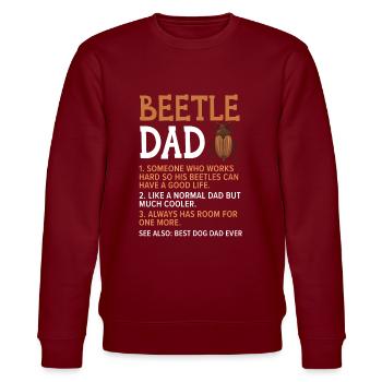Insekten-Entomologie Zukunft Entomologe Papa - Stanley/Stella Unisex Bio-Sweatshirt CHANGER  - Burgunderrot - Vorne - Nik (191cm) & Marisol (170cm)