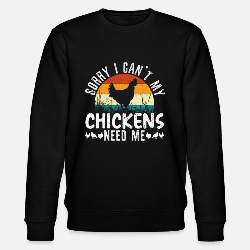 Hühnerzüchter Hühnerflüsterer Nutztier - Stanley/Stella Unisex Bio-Sweatshirt CHANGER  - Schwarz