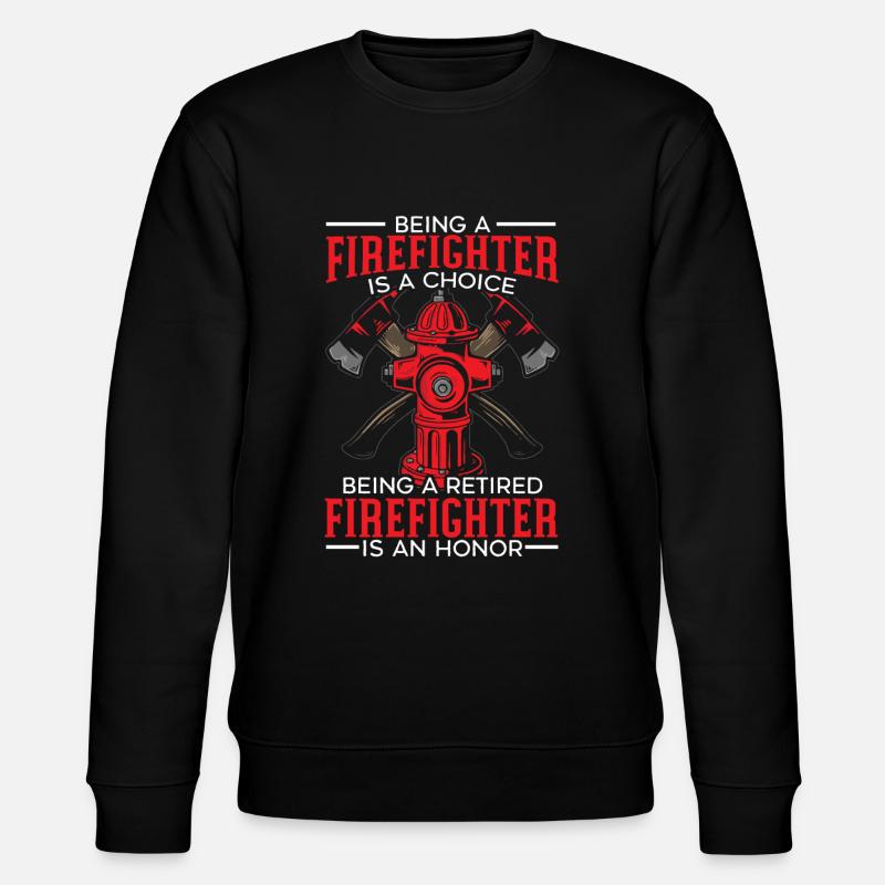Feuerwehrmann Feuerwehrauto - Stanley/Stella Unisex Bio-Sweatshirt CHANGER  - Schwarz