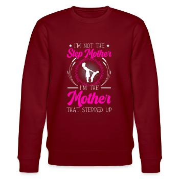 Mutterschaft Mama Beste Mama aller Zeiten Mama Muttertag - Stanley/Stella Unisex Bio-Sweatshirt CHANGER  - Burgunderrot - Vorne - Nik (191cm) & Marisol (170cm)