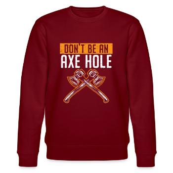 Axt werfen Beil Werfer Axt Wurf Holzfäller - Stanley/Stella Unisex Bio-Sweatshirt CHANGER  - Burgunderrot - Vorne - Nik (191cm) & Marisol (170cm)