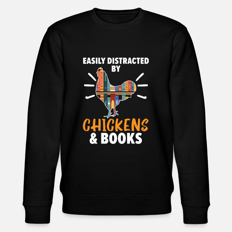 Hühnerbauer Hühnerflüsterer Bauernhoftier - Stanley/Stella Unisex Bio-Sweatshirt CHANGER  - Schwarz