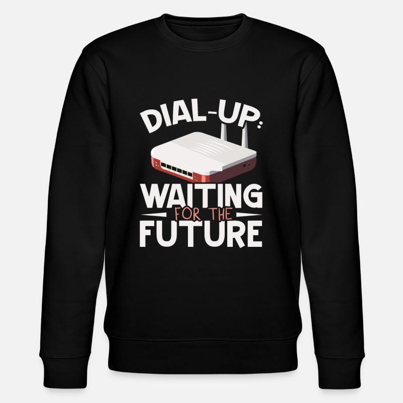 DFÜ-Internetverbindung 90er Computerwitze - Stanley/Stella Unisex Bio-Sweatshirt CHANGER  - Schwarz