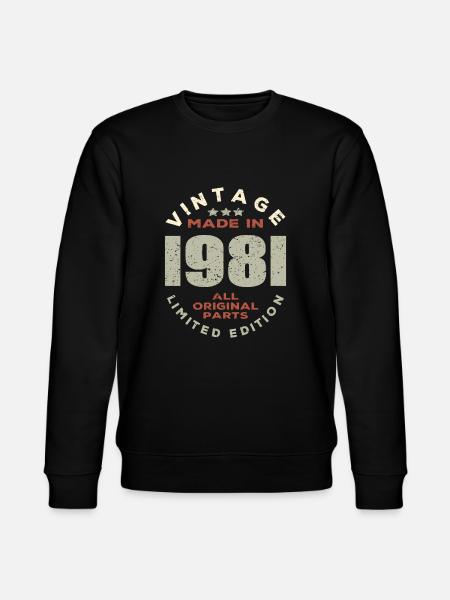Vintage retro 1981 - Sweat bio CHANGER Stanley/Stella Unisexe - noir