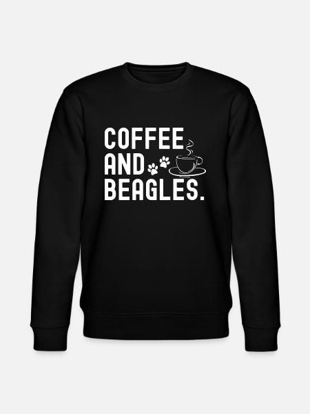 Beagle Coffee Dog Cafe - Stanley/Stella CHANGER Unisex Organic Sweatshirt - black