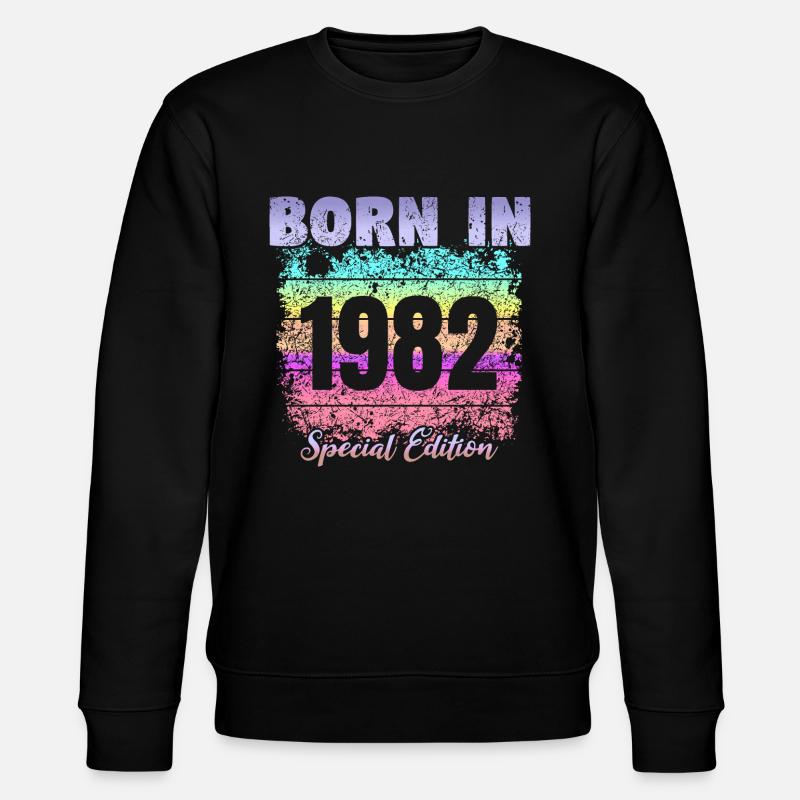 Born in 1982 - Stanley/Stella CHANGER Unisex Organic Sweatshirt - black