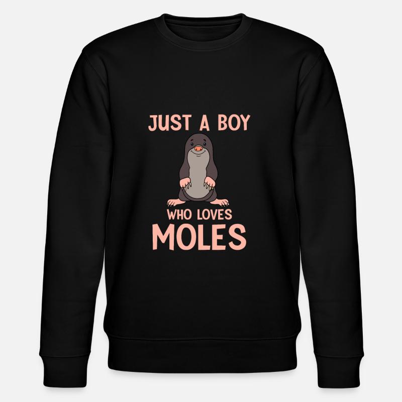 Süßer Maulwurf Junge Geschenk - Stanley/Stella Unisex Bio-Sweatshirt CHANGER - Schwarz