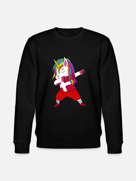 Denmark football-dabbing gift - Stanley/Stella CHANGER Unisex Organic Sweatshirt - black