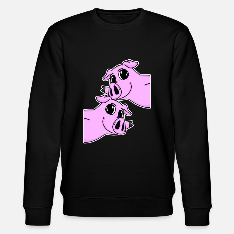 Schwein Schweine - Stanley/Stella Unisex Bio-Sweatshirt CHANGER  - Schwarz