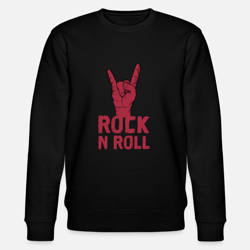 Rock N Roll Zeichen - Stanley/Stella Unisex Bio-Sweatshirt CHANGER  - Schwarz
