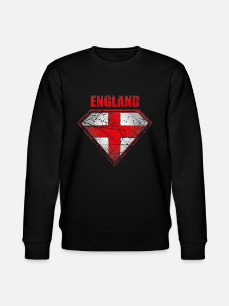 Angleterre Superhero Flag Vintage Rétro Symbole - Sweat bio CHANGER Stanley/Stella Unisexe - noir