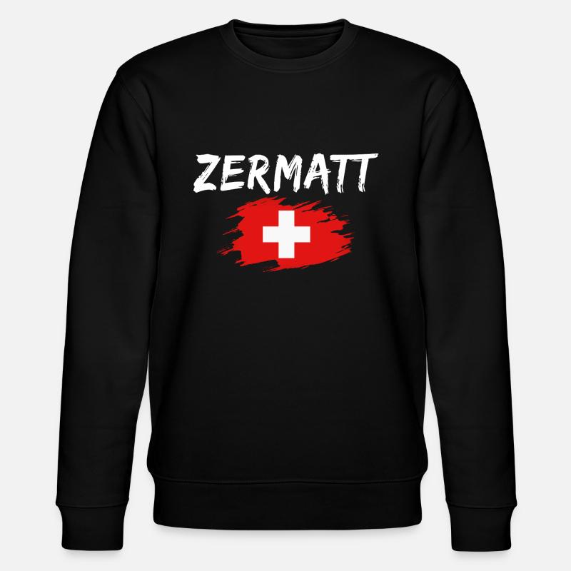 Zermatt Suisse Drapeau - Sweat bio CHANGER Stanley/Stella Unisexe - noir