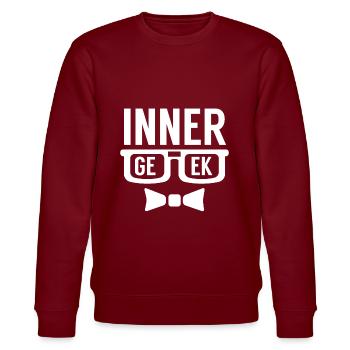 Inner Geek Programmer Nerd Computer - Stanley/Stella CHANGER Unisex Organic Sweatshirt - burgundy - Front - Nik (191cm) & Marisol (170cm)