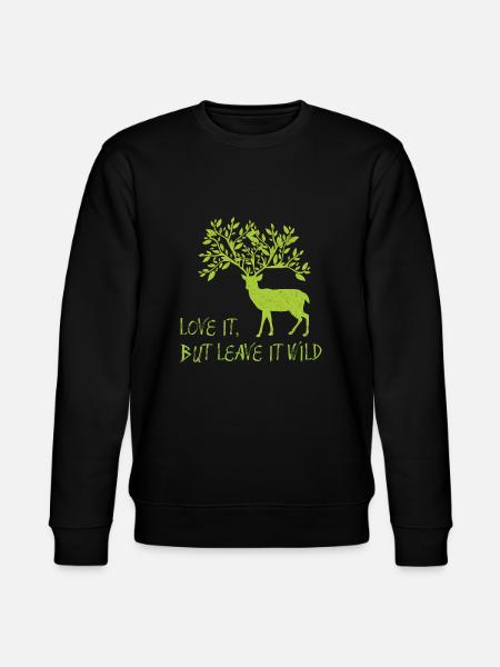 Deer Wilderness - Stanley/Stella CHANGER Unisex Organic Sweatshirt - black