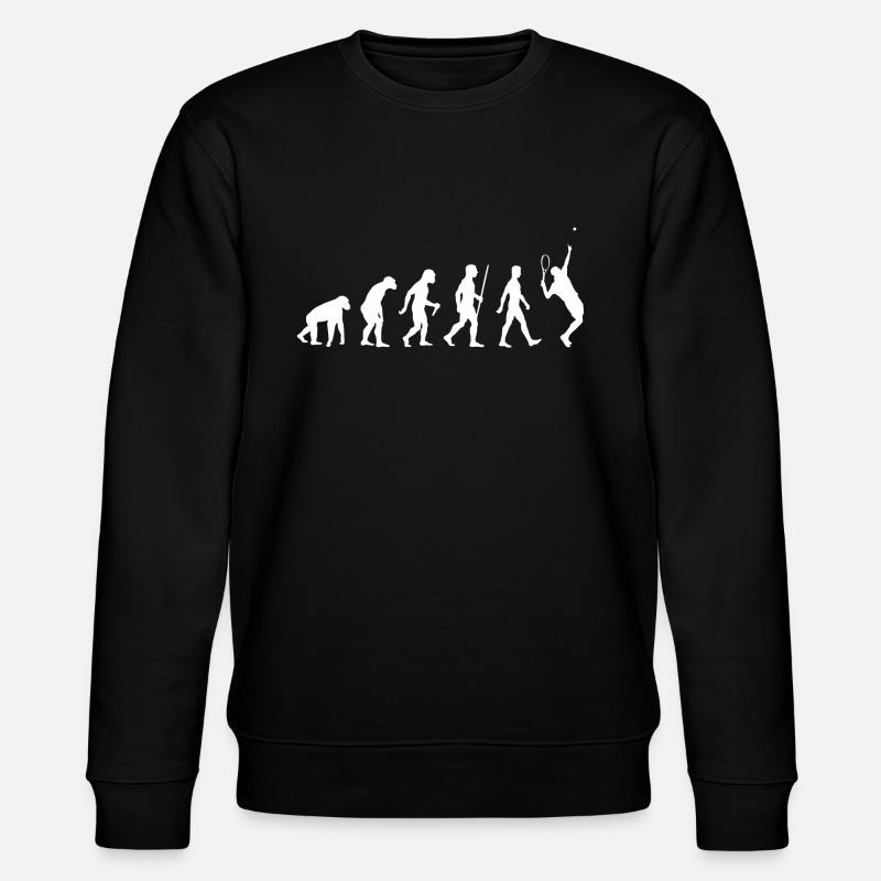 Tennis evolution tennis player - Stanley/Stella CHANGER Unisex Organic Sweatshirt - black