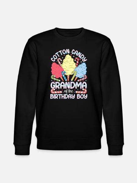 Sukkerspinn bestemor godteri guttebursdag - Stanley/Stella CHANGER økologisk unisex-sweatshirt - svart
