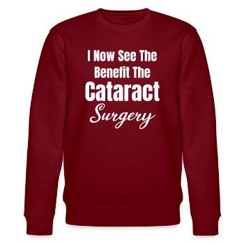I now see the benefit of a - Stanley/Stella CHANGER Unisex Organic Sweatshirt - burgundy - Front - Nik (191cm) & Marisol (170cm)