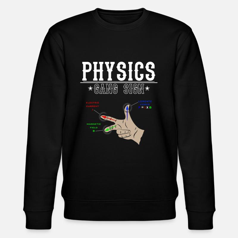 Rechtehandregel Physik - Stanley/Stella Unisex Bio-Sweatshirt CHANGER  - Schwarz