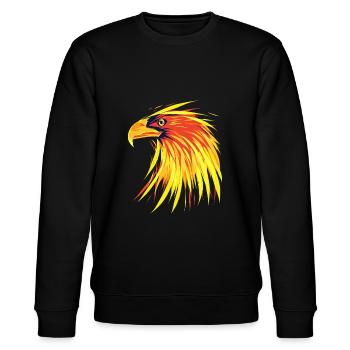 Eagle Of Fire - Aigle ardent - Sweat bio CHANGER Stanley/Stella Unisexe - noir - Devant - Nik (191cm) & Marisol (170cm)
