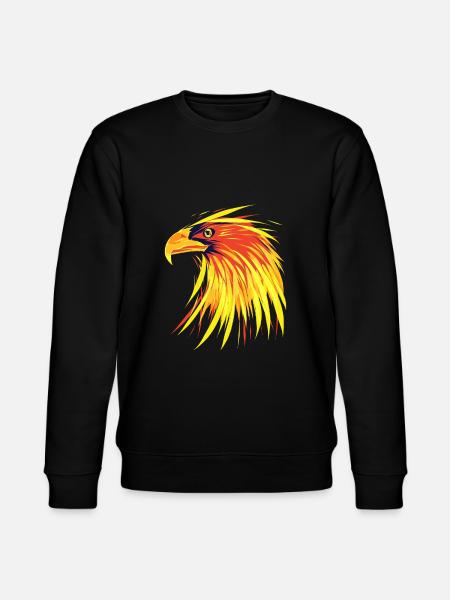 Eagle Of Fire - Brennender Adler - Stanley/Stella Unisex Bio-Sweatshirt CHANGER - Schwarz