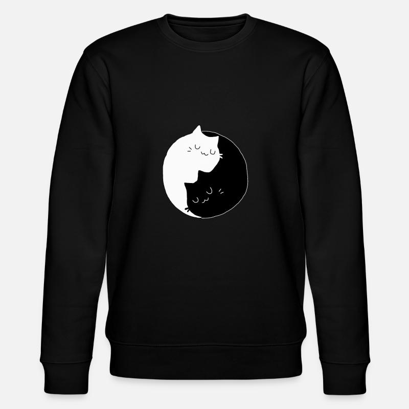 Chat yin yang - Sweat bio CHANGER Stanley/Stella Unisexe - noir