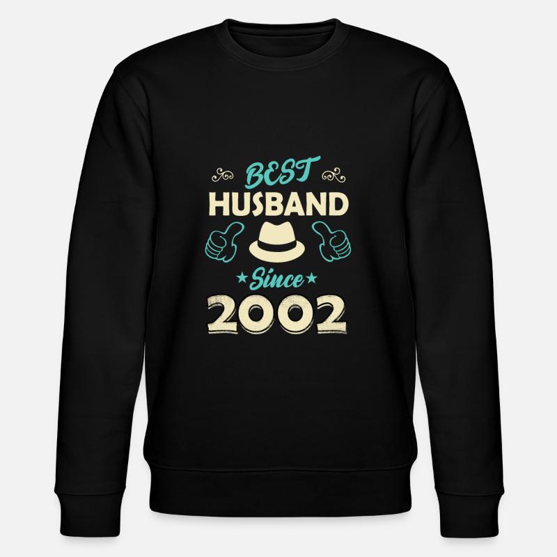 Best Husband 2002 Hochzeitstag Ehegatte Geschenk - Stanley/Stella Unisex Bio-Sweatshirt CHANGER  - Schwarz