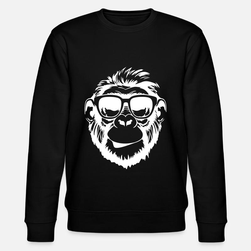 Monkey Cool Party - Stanley/Stella CHANGER Unisex Organic Sweatshirt - black